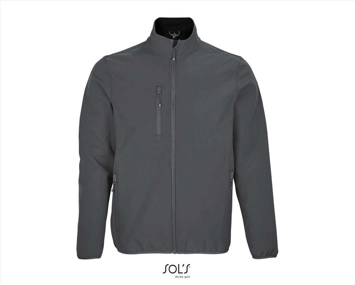 SOL'S Men´s Falcon Zipped Softshell Jacket L03827 - Charcoal Grey (Solid) - 4XL