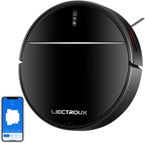 LIECTROUX® Model M7S PRO Robot Stofzuiger, Droog en Nat Dweilen Combo, Smart Mapping, WiFi App, 4KPa Zuigkracht, Borstelloze Motor, Werkt met Alexa en Google Assistant, Ideaal voor Huisdierhaar, Tapijt, Harde Vloer