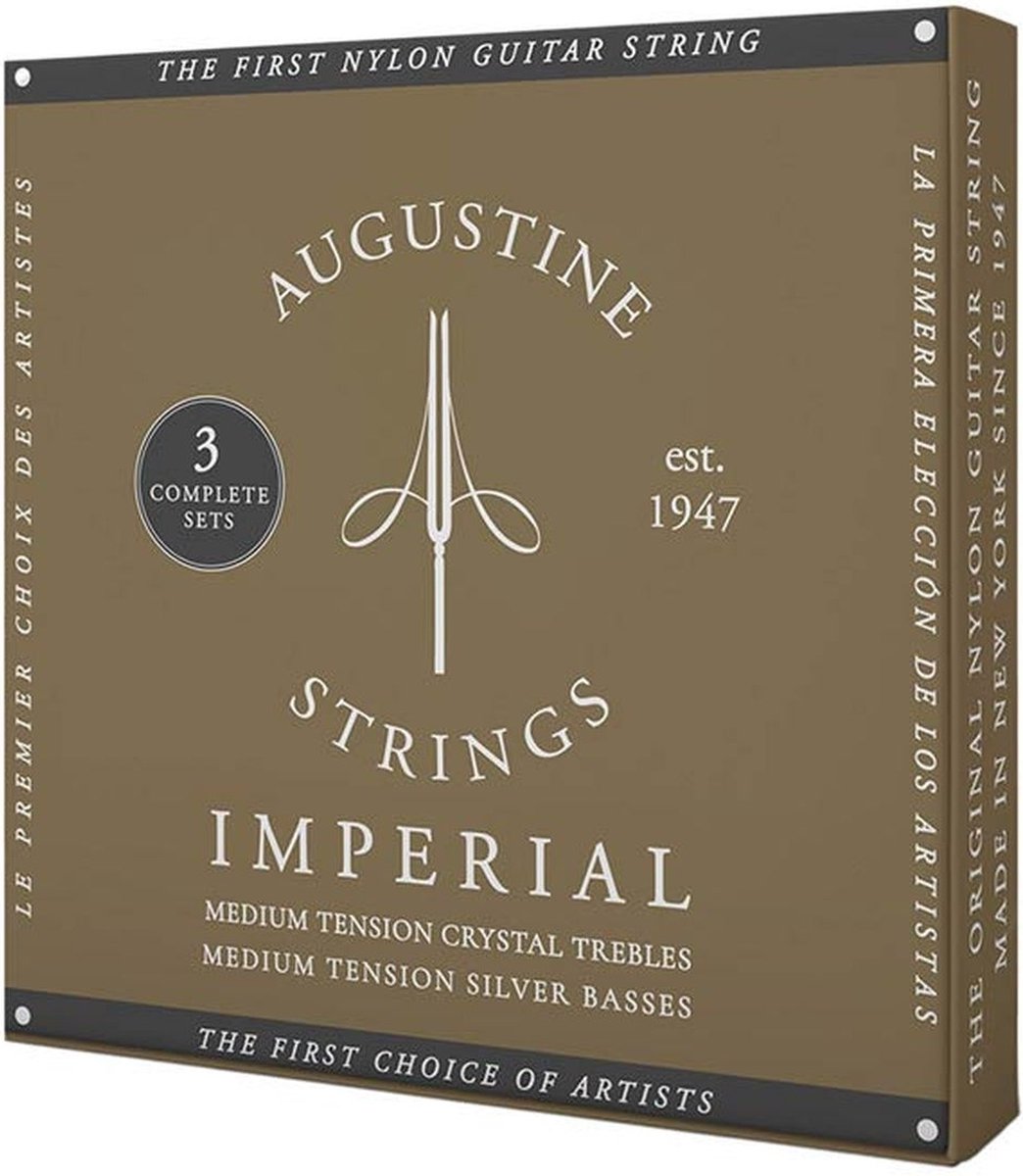 Augustine AU-IMRD/3 Red snaren set classic, medium tension trebles & medium tension basses - 3 PACK