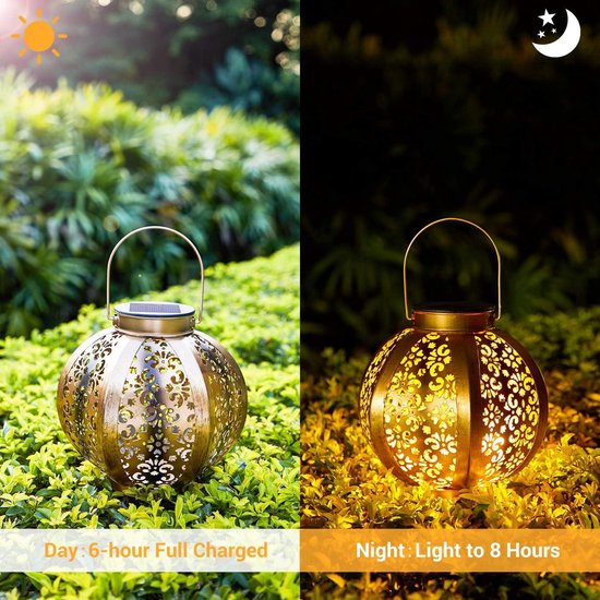 Lights4fun Lantaarn op zonne-energie, 11,5 cm, zwarte lantaarn Lights4fun Lantaarn op zonne-energie, 11,5 cm, zwarte lantaarn