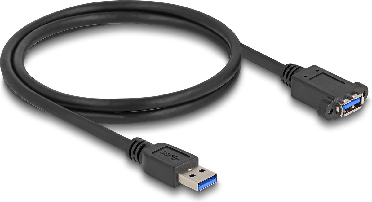 Delock USB 5 Gbps Cable USB Type-A male to USB Type-A female for installation 1 m black