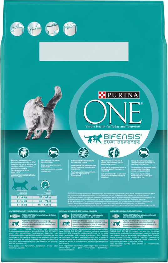 PURINA ONE Volwassen - Kip & Volkoren - Bifensis, 800 g