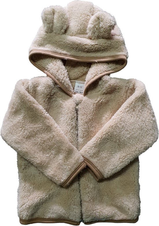 Teddy jasje baby beige maat 56 62 68 Teddyjasje