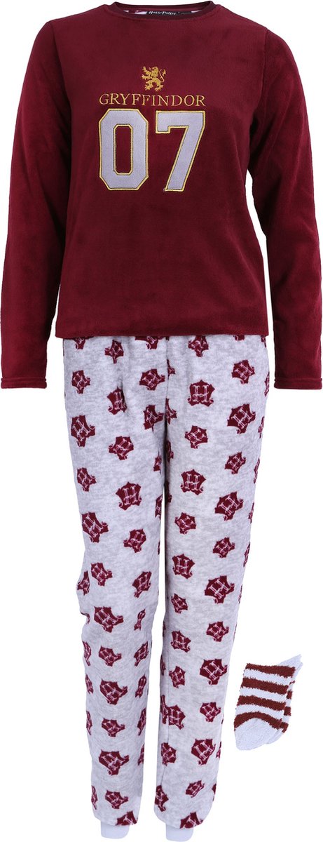 Bordeaux Pyjama + Sokken HARRY POTTER