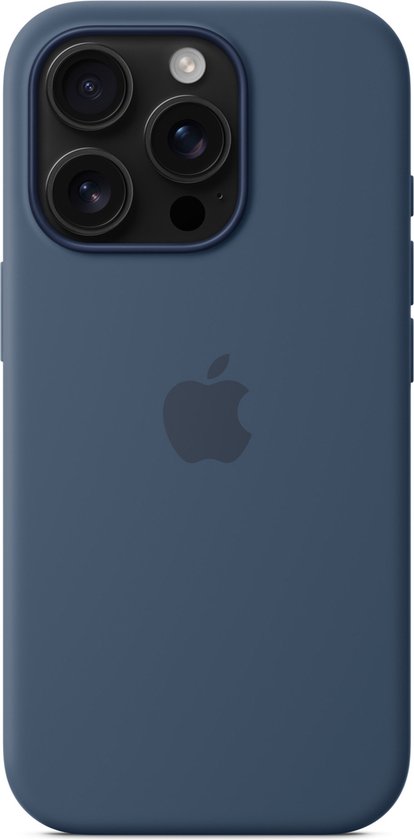 Apple Silicone Backcover MagSafe voor de Apple iPhone 16 Pro - Denim