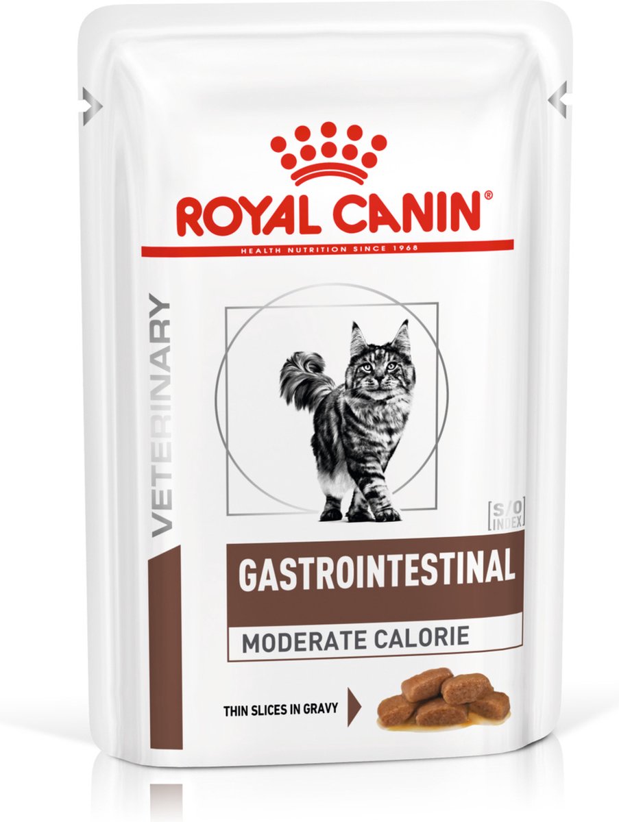 12x85g Feline Gastrointestinal Moderate Calorie Royal Canin Veterinary Kattenvoer