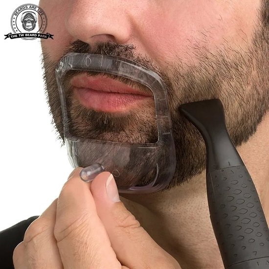 Foto: 5 delige baardvorm set transparante stijl en trimtool voor baard snor en goatee baard styling sjabloon voor perfecte lijnen en vorm ideaal voor mannen