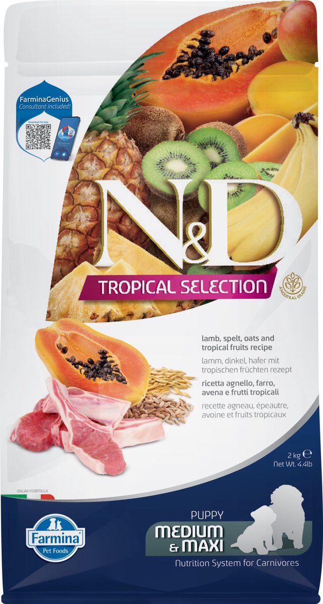 farmina N&D Dog Tropical Selection Lamb Puppy Med/Maxi 2 kg