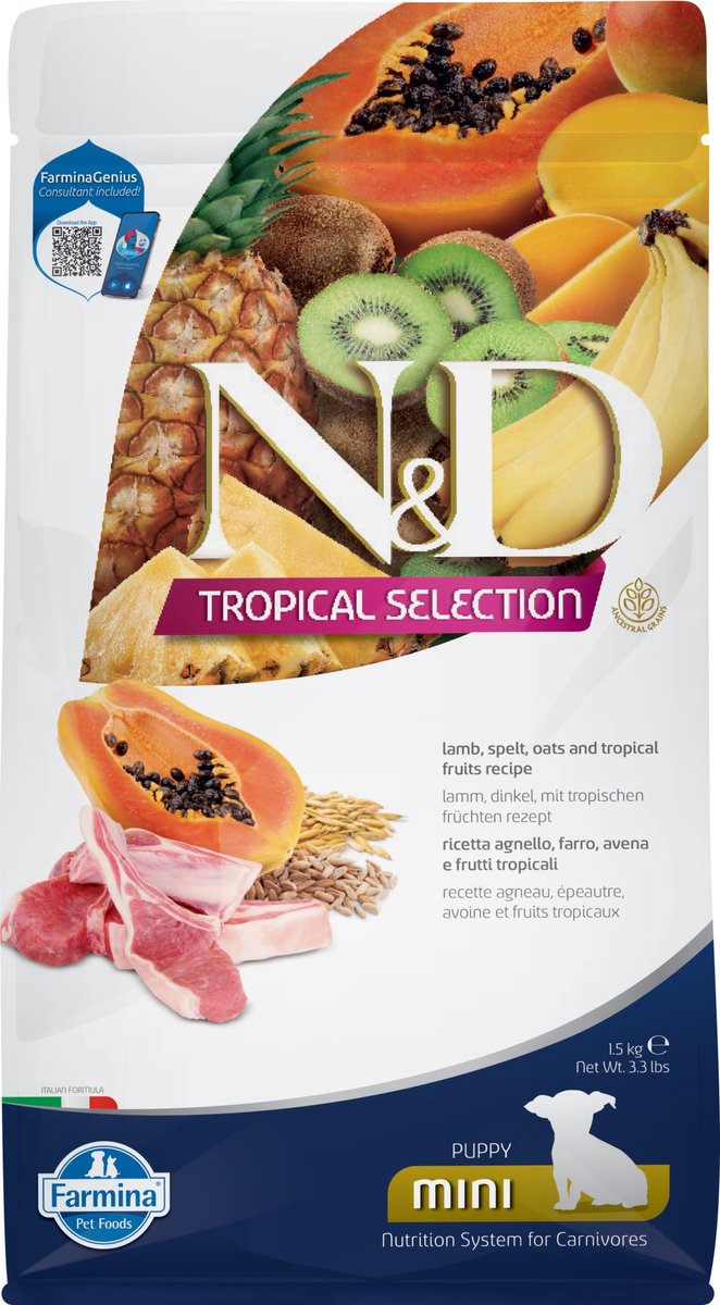 N&D Dog Tropical Selection Lamb Puppy Mini 1,5 kg