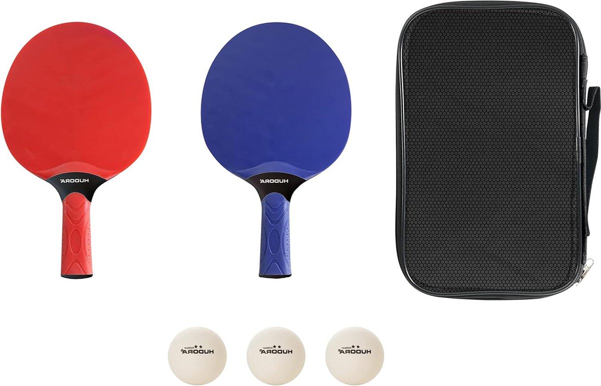 Tafeltennisset voor beginners en professionals - outdoor tafeltennisbatje met ballen en transporttas - binnen en buiten