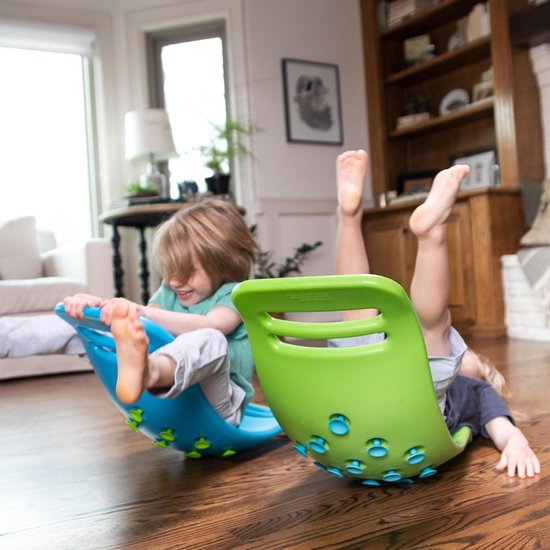 Fat Brain Teeter Popper Blue Wobble Balance Board Balance Board With Popping Sounds Kids Preschool Toy Popping Board Gross Motor Skills Development Balance Board For Kids Aged 3 Years