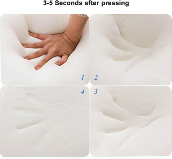 Upgrade Memory Foam Kussen - Orthopedisch Neksteunkussen voor Zijslapers - Rugslapers - Bamboe Hoes - Ergonomisch Nekkussen voor Cervicale Wervelkolom van MySheepi — afbeelding 3