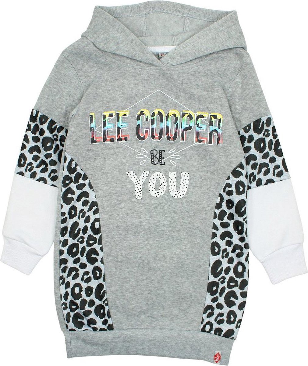 Lee Cooper Jurkje Sweaterdress Be You LC grijs Kids & Kind Grijs - Maat: 122/128