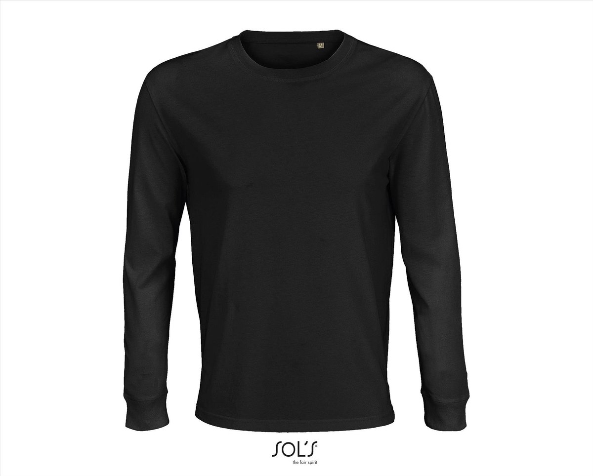SOL'S Unisex Long Sleeve T-Shirt Pioneer L03982 - Deep Black - S