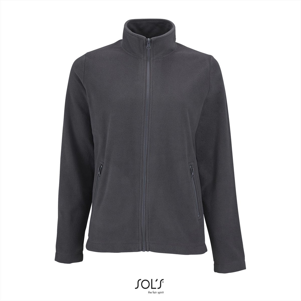 SOL’ Women´ Plain Fleece Jacket Norman L02094 Charcoal Grijs