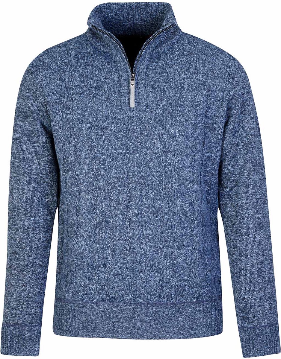 BJØRNSON Lunt Kabel-Gebreide Winter Pullover Teddy Heren - Maat M - Donkerblauw