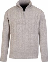 BJØRNSON Lunt Kabel-Gebreide Pullover Heren - Teddy Gevoerd - Maat 5XL - Beige