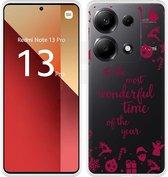 Cazy Hoesje geschikt voor Xiaomi Redmi Note 13 Pro 5G Most Wonderful Time