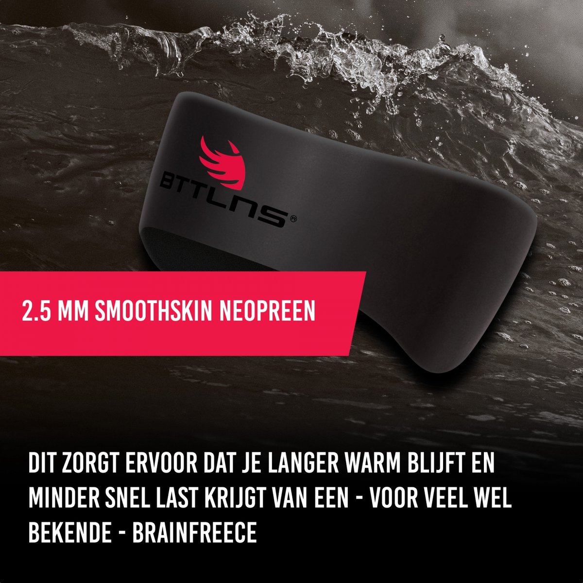 BTTLNS neopreen hoofdband - Artemis 1.0 - Zwart — afbeelding 4