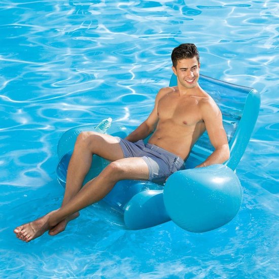 Opblaasbaar Zwembad Ligbed voor Volwassenen - Summer Waves Waterhangmat Vlotter Strandmat waterhangmat van Merkloos — afbeelding 3