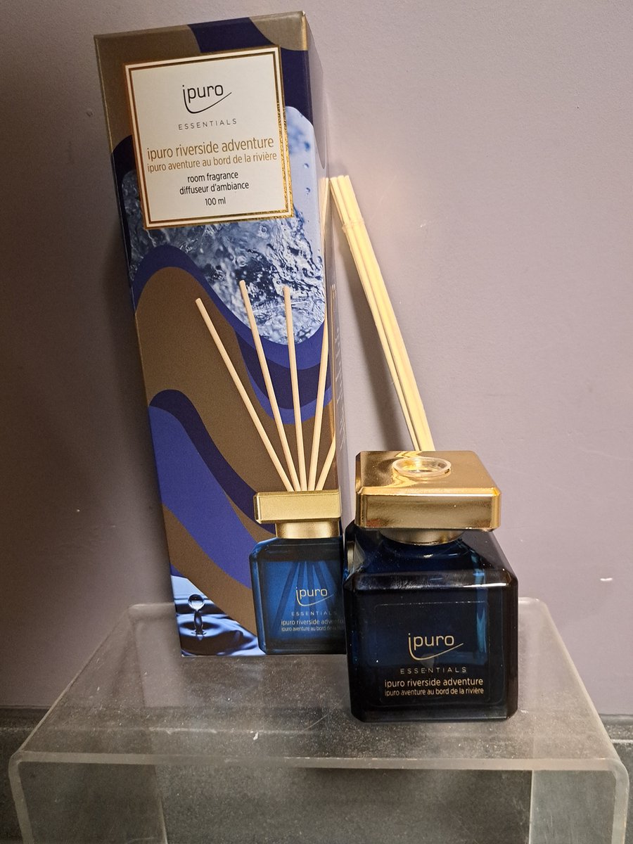 ipuro geurstokjes riveerside adventure - amber - musk - appel - citroen - blauw -