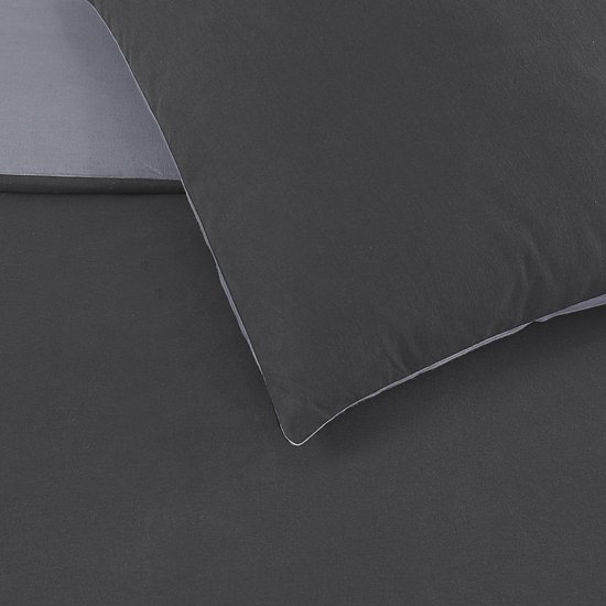 Housse de couette Vision flanelle - Anthracite / Gris - 240 x 220 cm