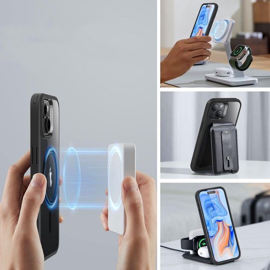 Étui HaloLock hybride Classic ESR adapté à Apple iPhone 15 Pro Max | Compatible avec MagSafe et HaloLock | Couverture arrière avec aimant | Noir