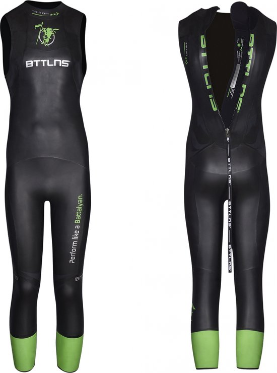 Foto: Bttlns wetsuit zwempak triathlon zwempak openwater wetsuit wetsuit mouwloos heren triton 1 0 xl