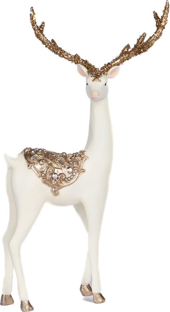 Goodwill Hert met Zadel Crème-Goud H 27.5 cm