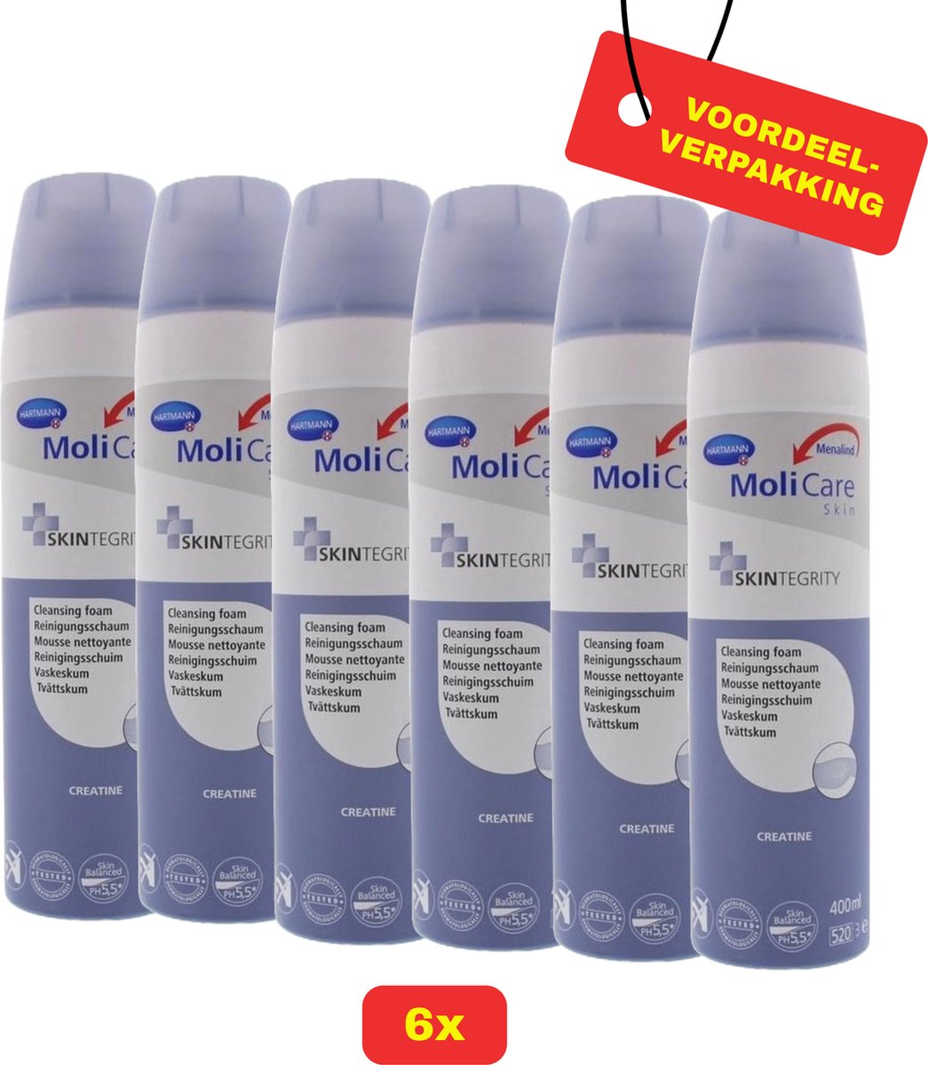 Goedkoopste 6 x Molicare Skin Clean Reinigingsschuim (400ml) - Voordeelverpakking