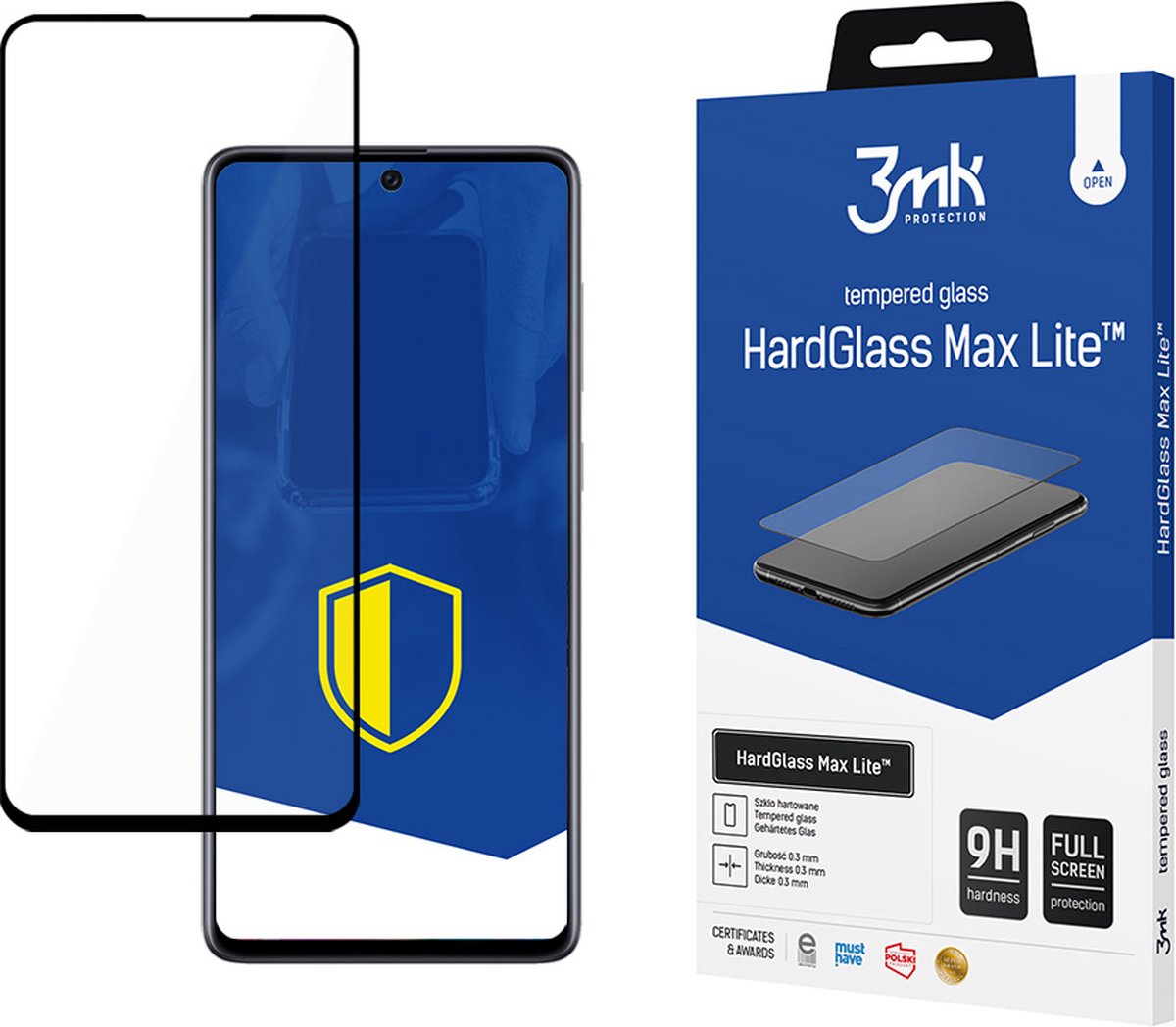 Samsung Galaxy A71 5G/A72 4G Black - 3mk HardGlass Max Lite