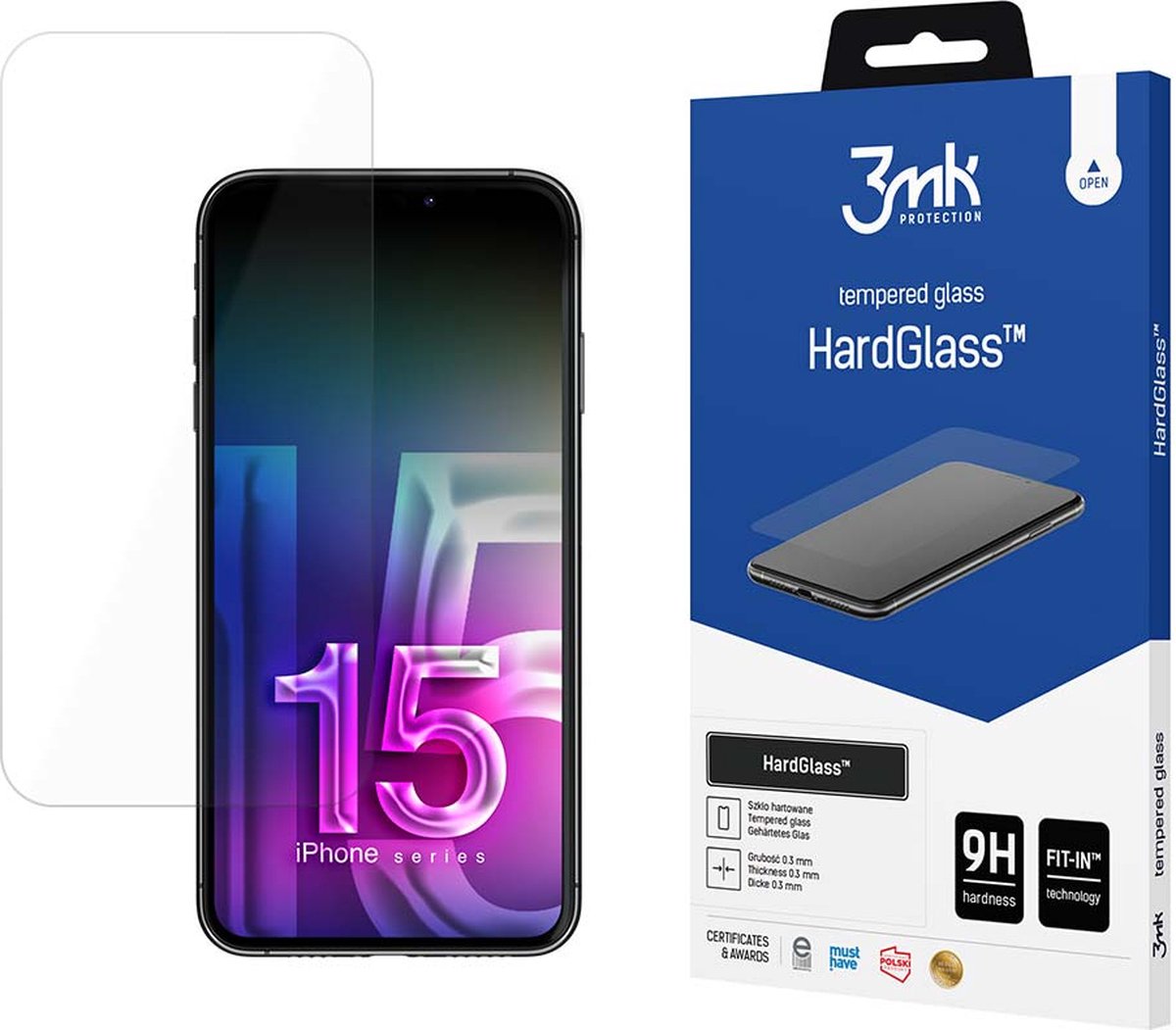 Apple iPhone 15 - 3mk HardGlass