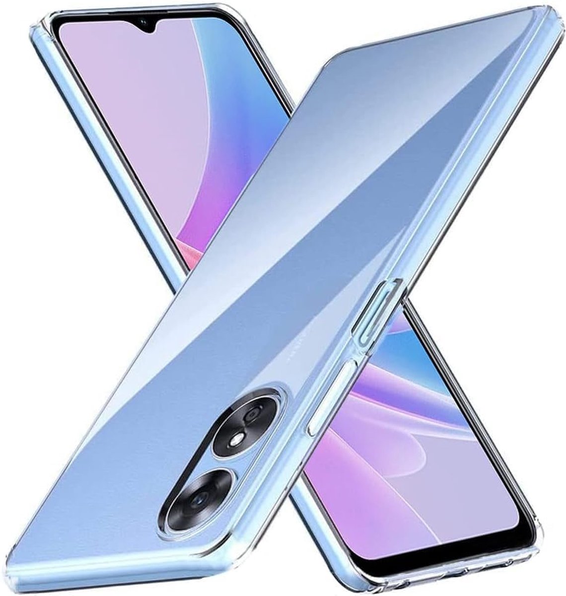 Backcover hoesje Geschikt voor: Oppo A58 (5G) / A78 (5G) - Silicone hoes - Transparant