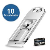 Twenty4seven® Glasschraper met 10 Mesjes - Inductie Kookplaat Reiniger - Keramische Glaskrabber - Beschermer - RVS Verfschraper