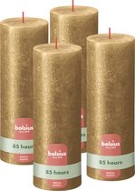 Bolsius rustique Shimmer - Or - 19cm - 4 pièces