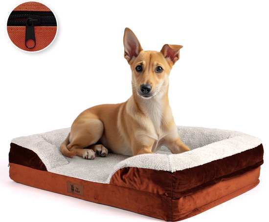 Foto: Pet perfect luxe orthopedische hondenmand orthopedisch hondenkussen afneembare hoes wasbaar met rits m core serie
