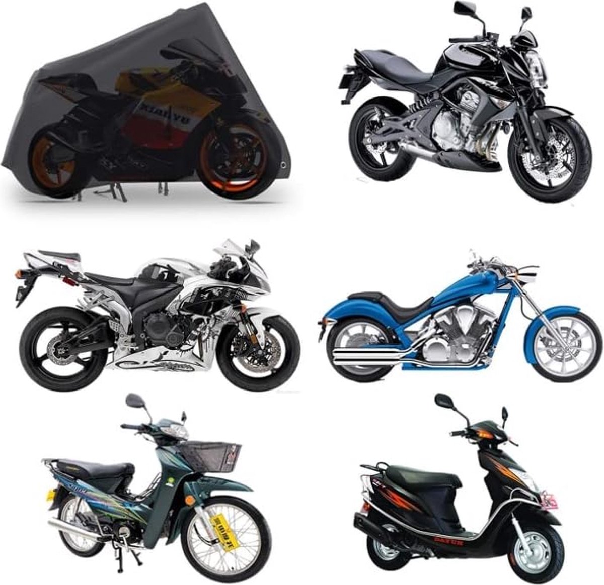 Scooterhoes - Motorhoes Universeel - Waterdicht 300D Oxford - Incl. opbergzak - 265 x 105 x 125 CM - voor alle Scooters / Motors - Geschikt voor Binnen en Buiten - anti-stof/uv – foto 6