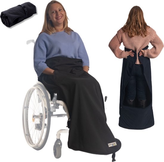 Belieff rolstoel deken/kleed – met voetenzak en handzakken – Rolstoeldekenzak - Wind- en waterdicht - Unisex - 100% polyester & Fleece gevoerd