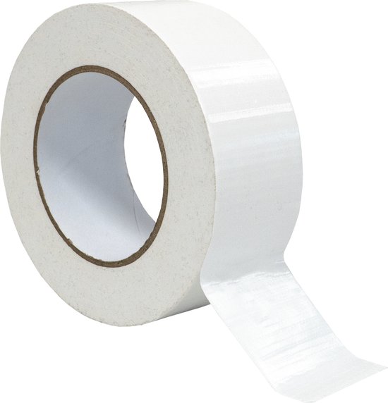 DULA Duct tape - Wit - 50mm x 50m - 1 Rol Ducktape - Reparatie tape