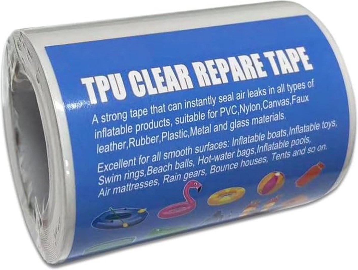 TPU-reparatietape voor opblaasbare producten - Sterke en waterdichte oplossing (8 cm x 300 cm)
