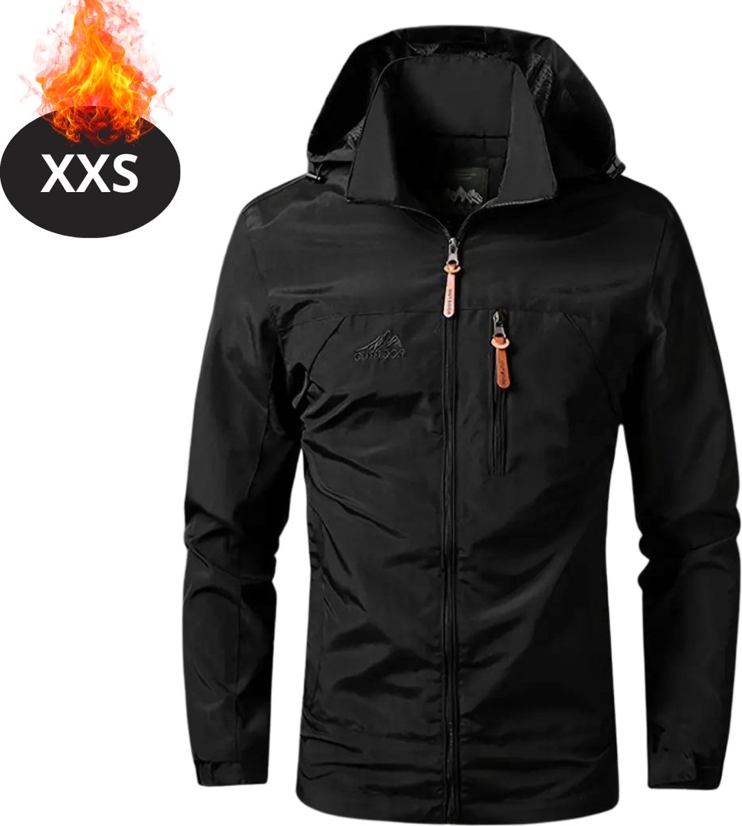 Nivard Windjas Voor Heren Parka Lente & Herfst Jas Volwassen Windjack Windbreaker Outdoor Buiten Zwart