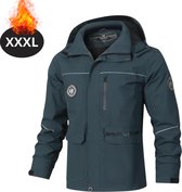 Coupe-vent Nivard pour homme - Parka - Printemps et automne - Veste - Adulte - Coupe-vent - Plein air - Gris foncé - Taille XXXL