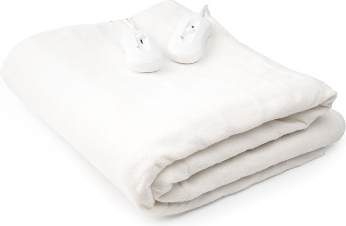 Goedkoopste Dubbele elektrische bedverwarmer Blewarm InnovaGoods 60 60 W 140 x 160 cm Wit