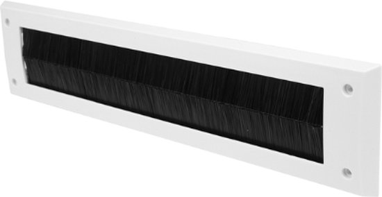 Brievenbusborstel tochtwering – wit – zwart