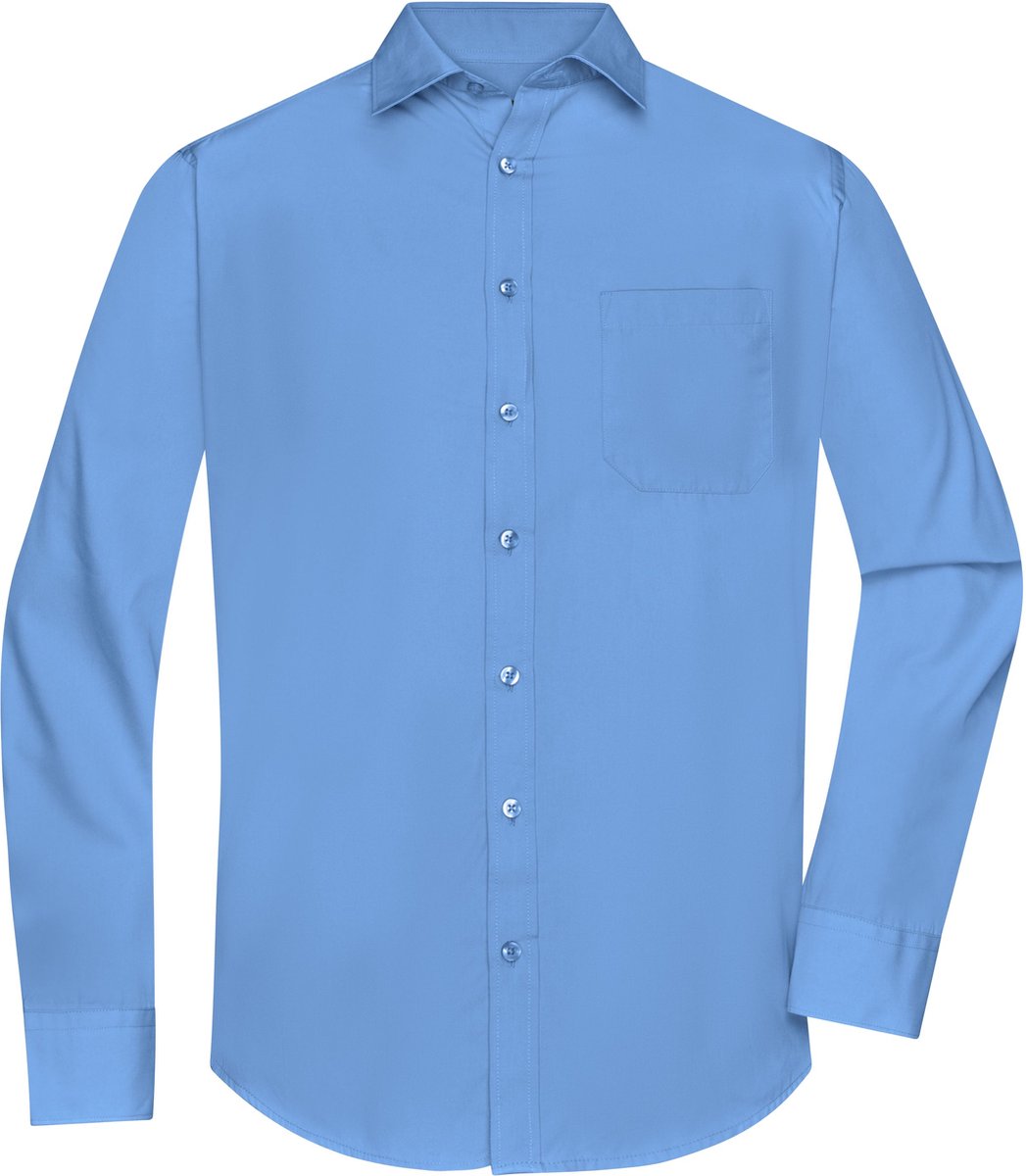 Overhemd Heren met Lange Mouw (Aqua) - Maat 2XL