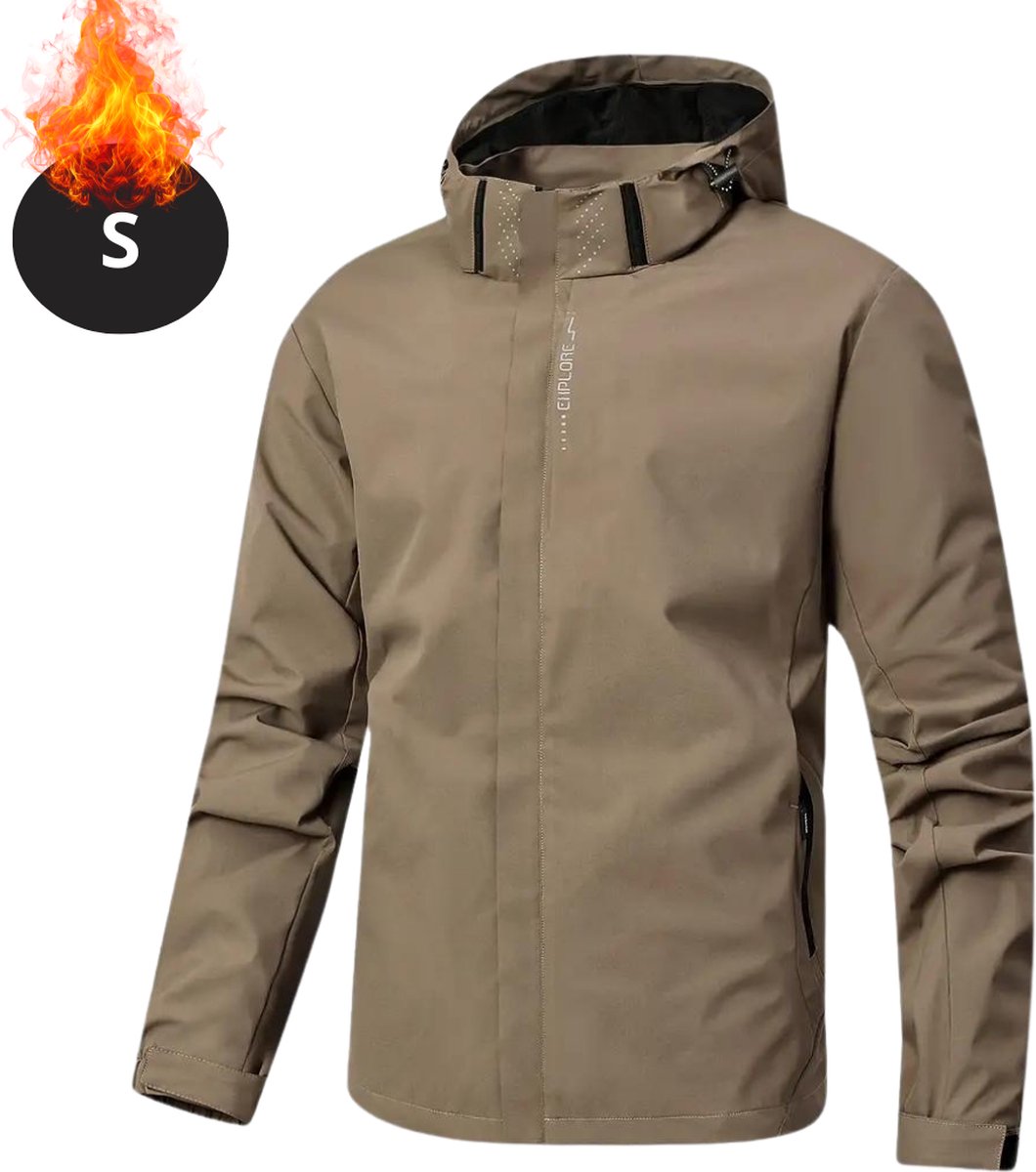 Nivard Windjas Voor Heren Parka Lente & Herfst Jas Volwassen Windjack Windbreaker Outdoor Kaki Creme
