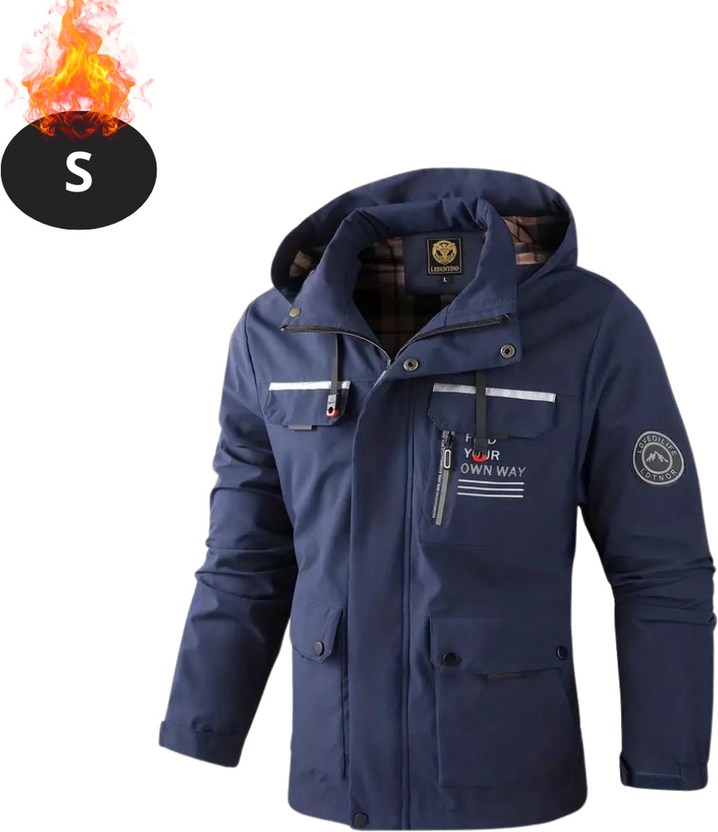 Nivard Windjas Voor Heren Parka Lente & Herfst Jas Volwassen Blauw