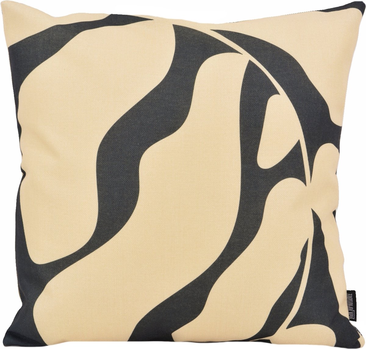 Gek op Kussens! Abstract Lea Kussenhoes | Katoen/Linnen | 45 x 45 cm zwart