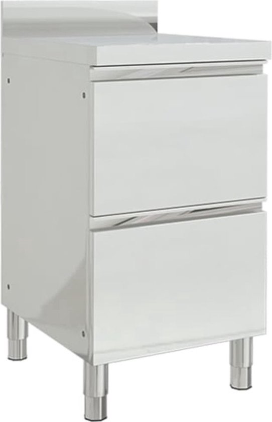 Armoire de cuisine commerciale The Living Store - 50 x 60 x (95 - 96) cm - Acier inoxydable