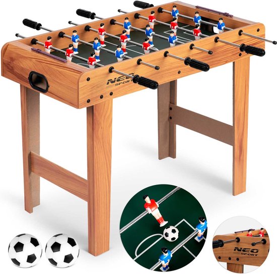 Neosport tafelvoetbaltafel - 70x37x62cm - NS-802 - hout